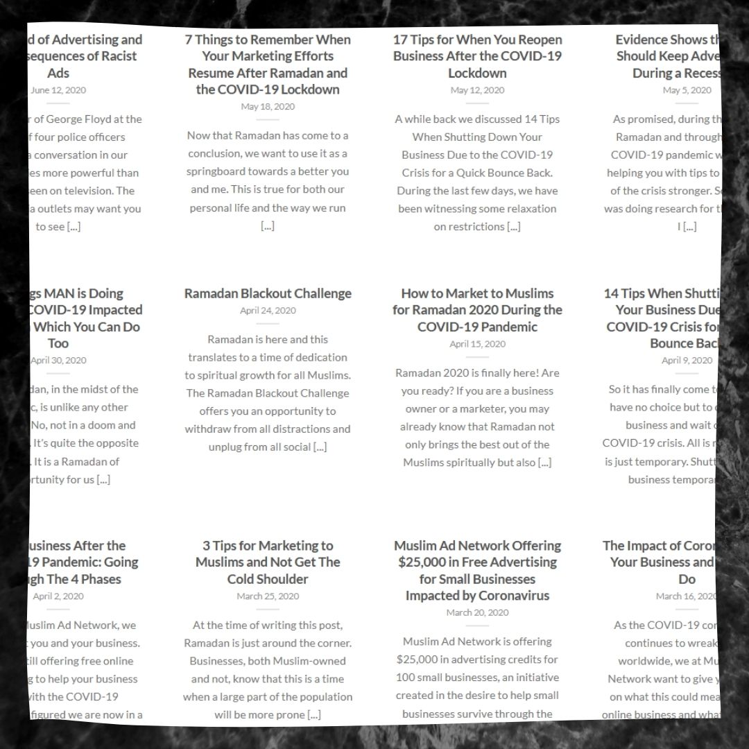 good content for Muslims during COVID-19