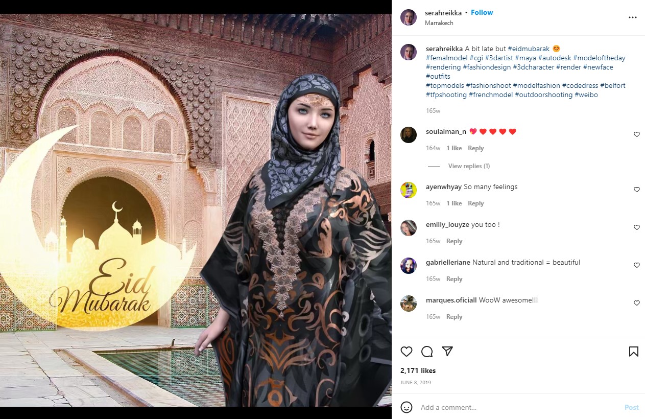 Serah Reikka - Meta-influencer appealing to Muslims during the Eid festival