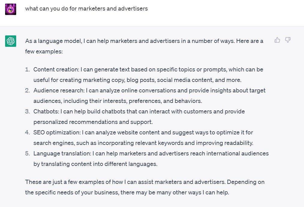How Can ChatGPT Help Marketers and Advertisers?