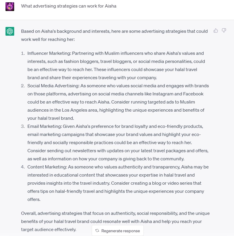 buyer persona tactics chatgpt for muslims